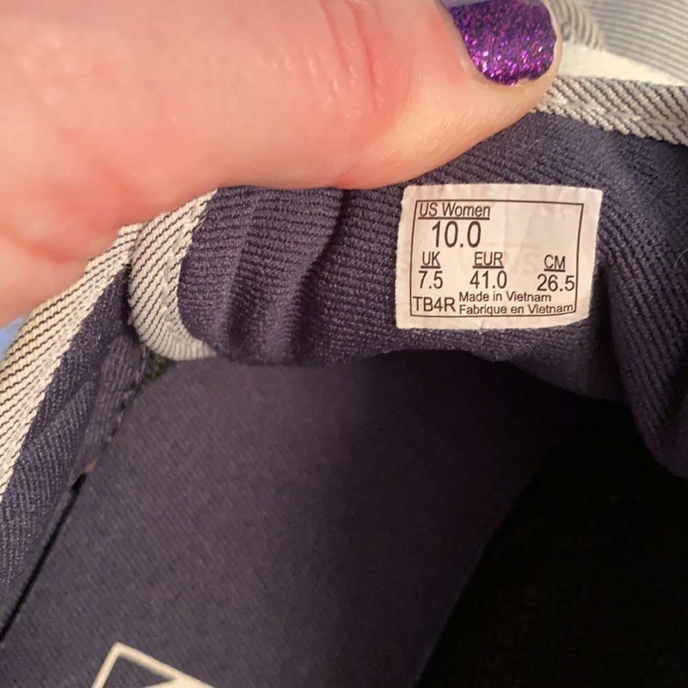 Vans Off The Wall fashion sneakers lace up blue/white stripes Size 10 - Picture 8 of 8